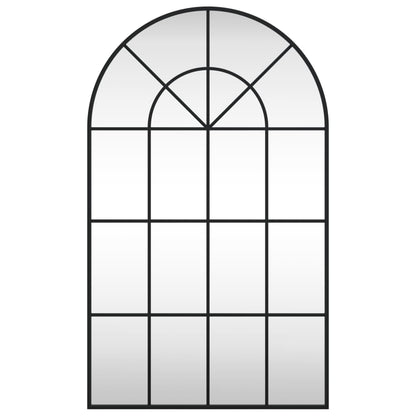 vidaXL Wall Mirror Black 60x100 cm Arch Iron