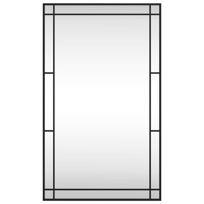 vidaXL Wall Mirror Black 60x100 cm Rectangle Iron