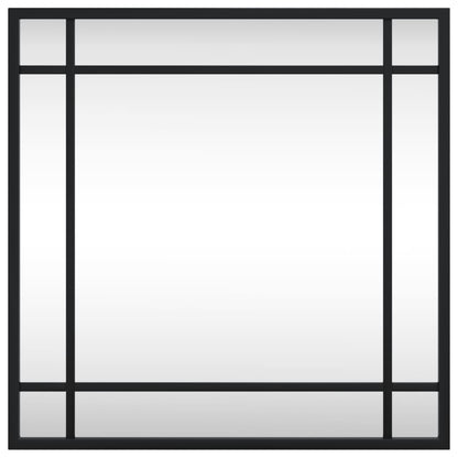 vidaXL Wall Mirror Black 40x40 cm Square Iron