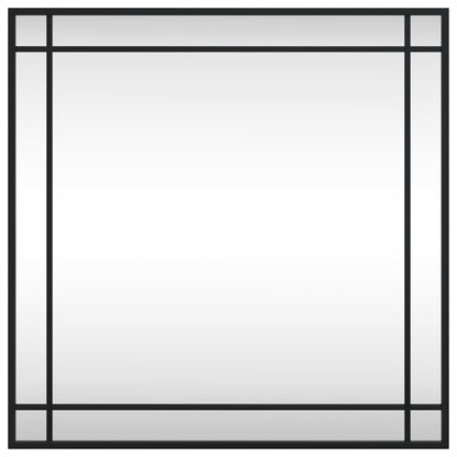 vidaXL Wall Mirror Black 60x60 cm Square Iron