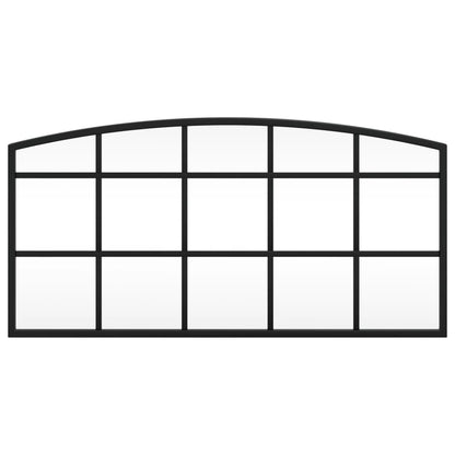 vidaXL Wall Mirror Black 60x30 cm Arch Iron