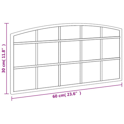 vidaXL Wall Mirror Black 60x30 cm Arch Iron