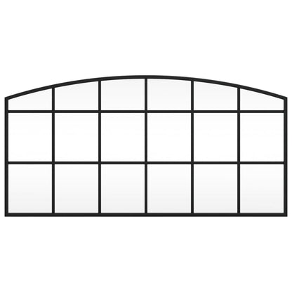 vidaXL Wall Mirror Black 80x40 cm Arch Iron