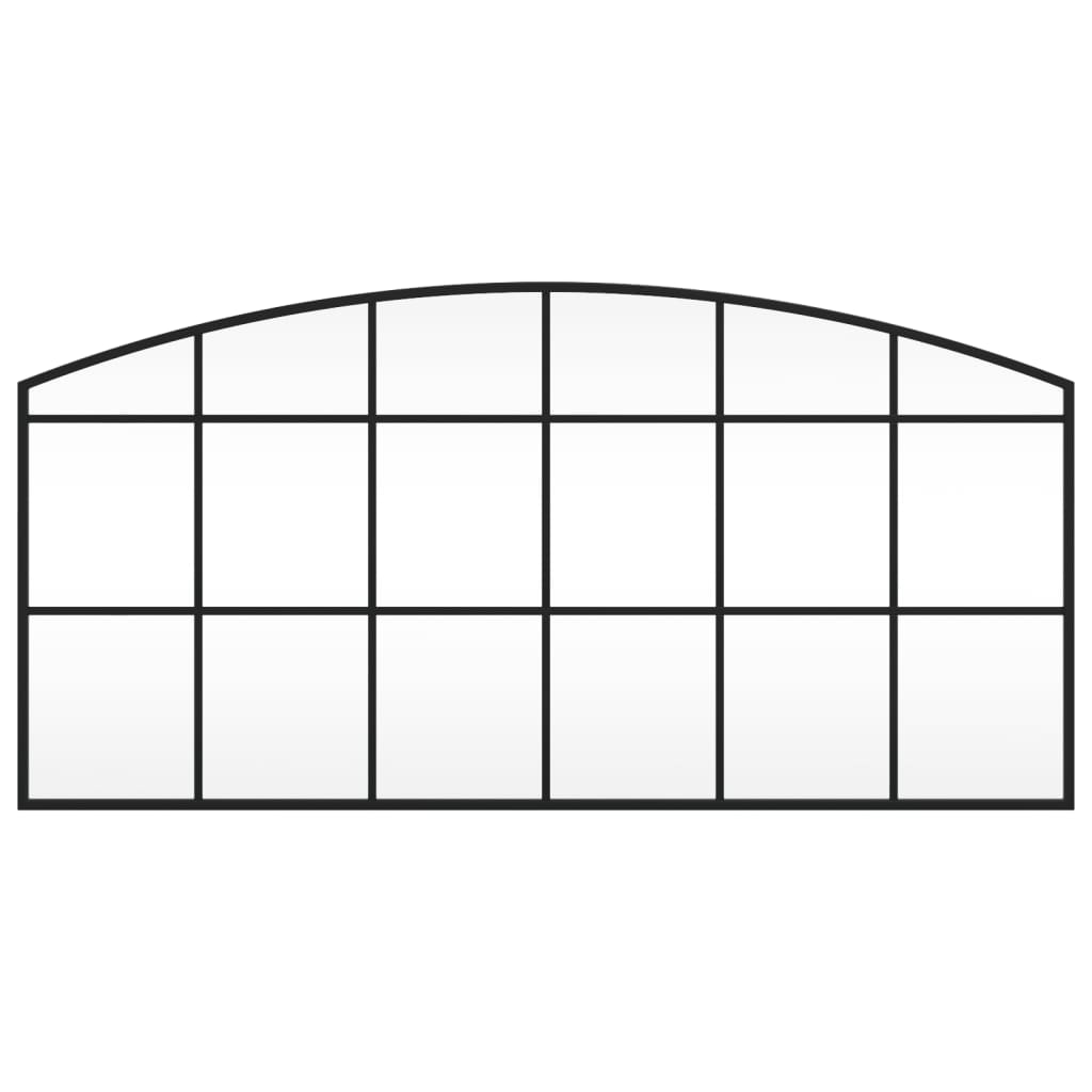 vidaXL Wall Mirror Black 100x50 cm Arch Iron