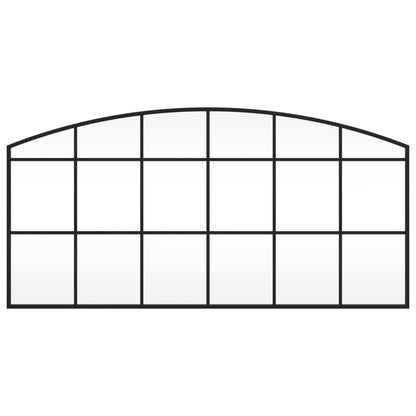 vidaXL Wall Mirror Black 100x50 cm Arch Iron