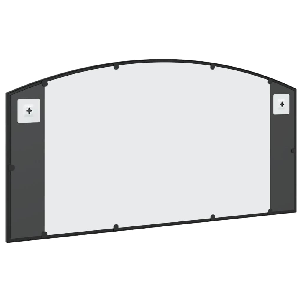 vidaXL Wall Mirror Black 100x50 cm Arch Iron