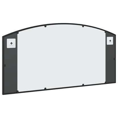 vidaXL Wall Mirror Black 100x50 cm Arch Iron