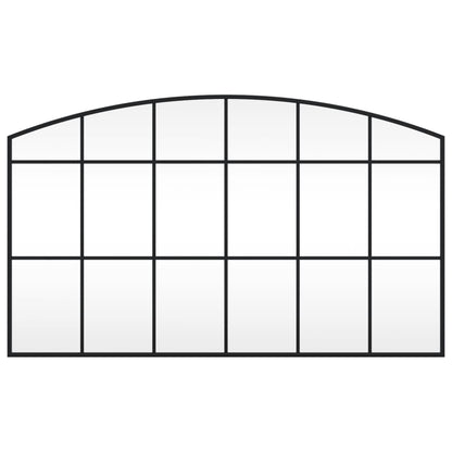 vidaXL Wall Mirror Black 100x60 cm Arch Iron