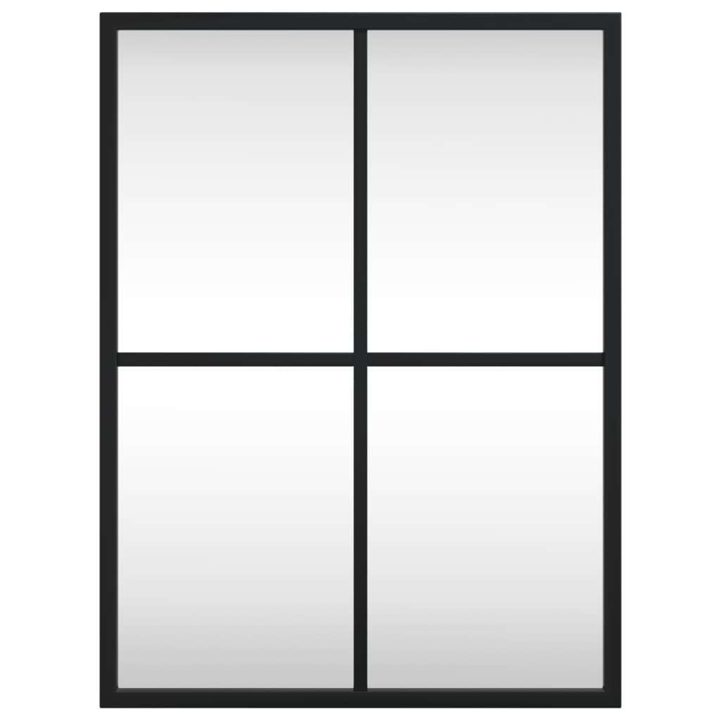 vidaXL Wall Mirror Black 30x40 cm Rectangle Iron