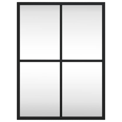 vidaXL Wall Mirror Black 30x40 cm Rectangle Iron