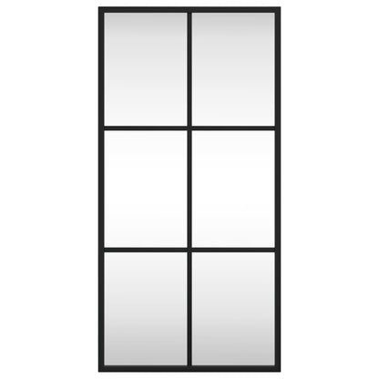 vidaXL Wall Mirror Black 30x60 cm Rectangle Iron