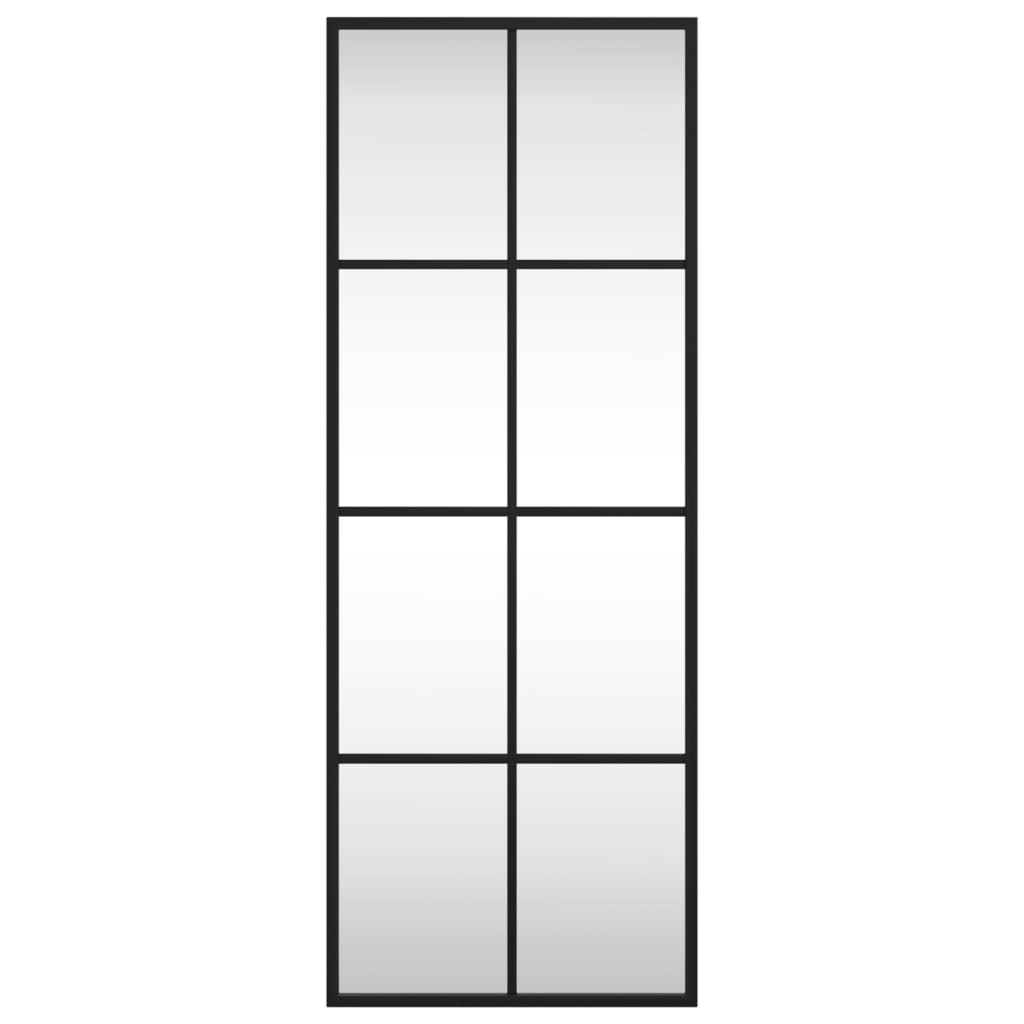 vidaXL Wall Mirror Black 30x80 cm Rectangle Iron