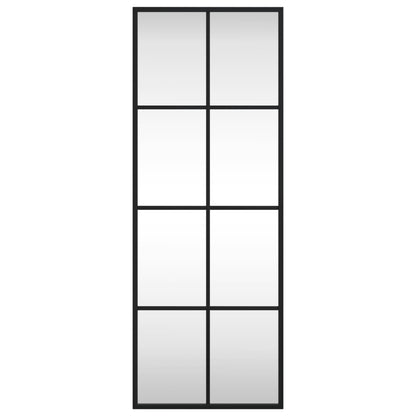 vidaXL Wall Mirror Black 30x80 cm Rectangle Iron