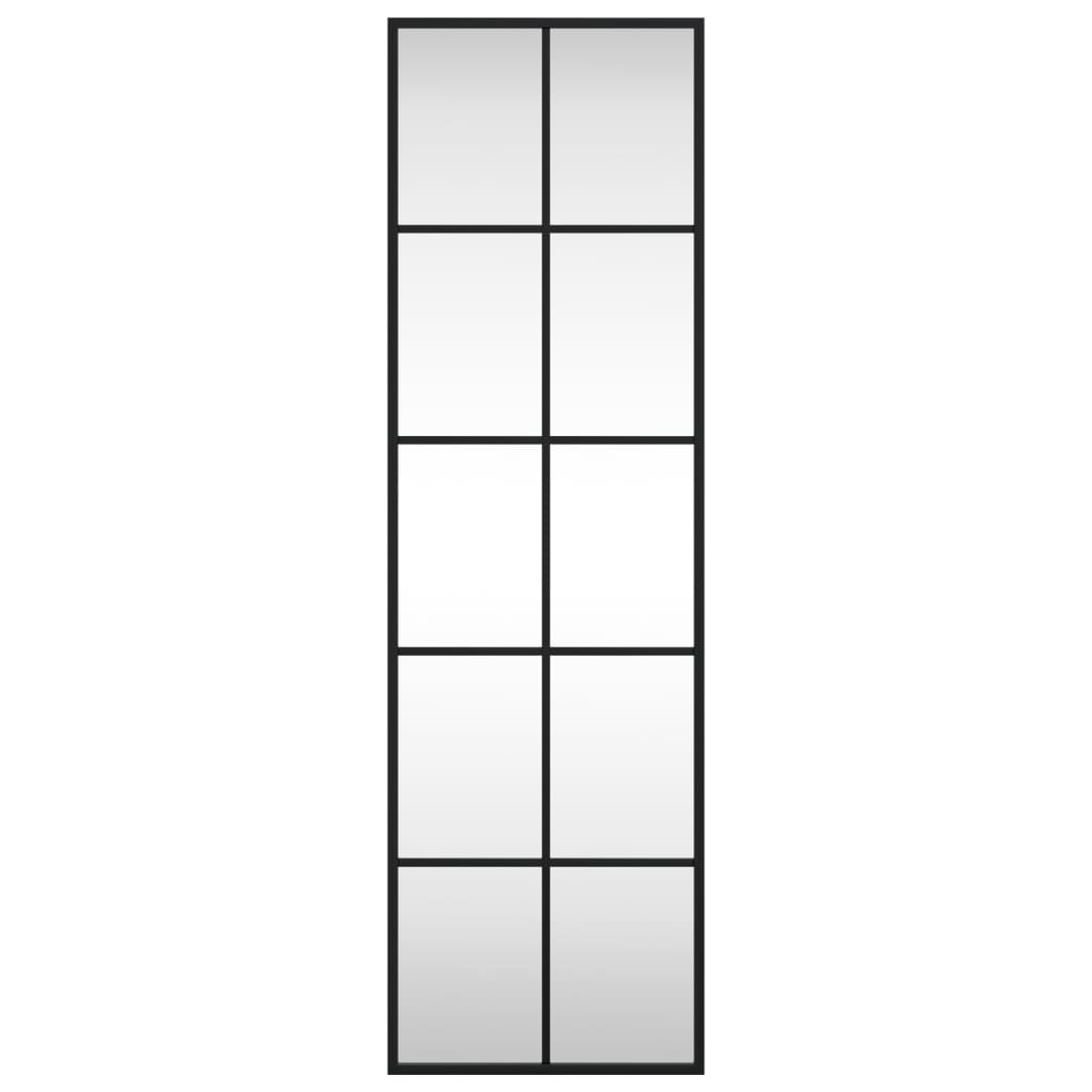 vidaXL Wall Mirror Black 30x100 cm Rectangle Iron
