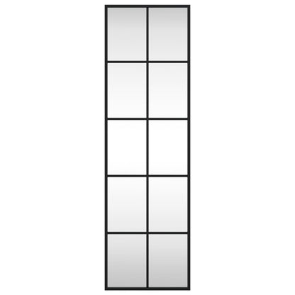 vidaXL Wall Mirror Black 30x100 cm Rectangle Iron