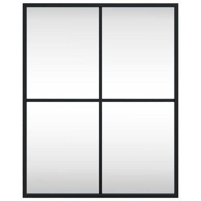 vidaXL Wall Mirror Black 40x50 cm Rectangle Iron