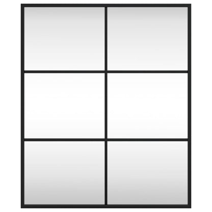 vidaXL Wall Mirror Black 50x60 cm Rectangle Iron