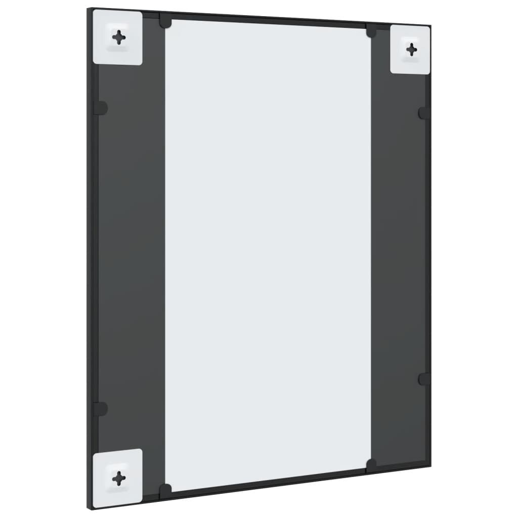 vidaXL Wall Mirror Black 50x60 cm Rectangle Iron