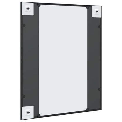 vidaXL Wall Mirror Black 50x60 cm Rectangle Iron