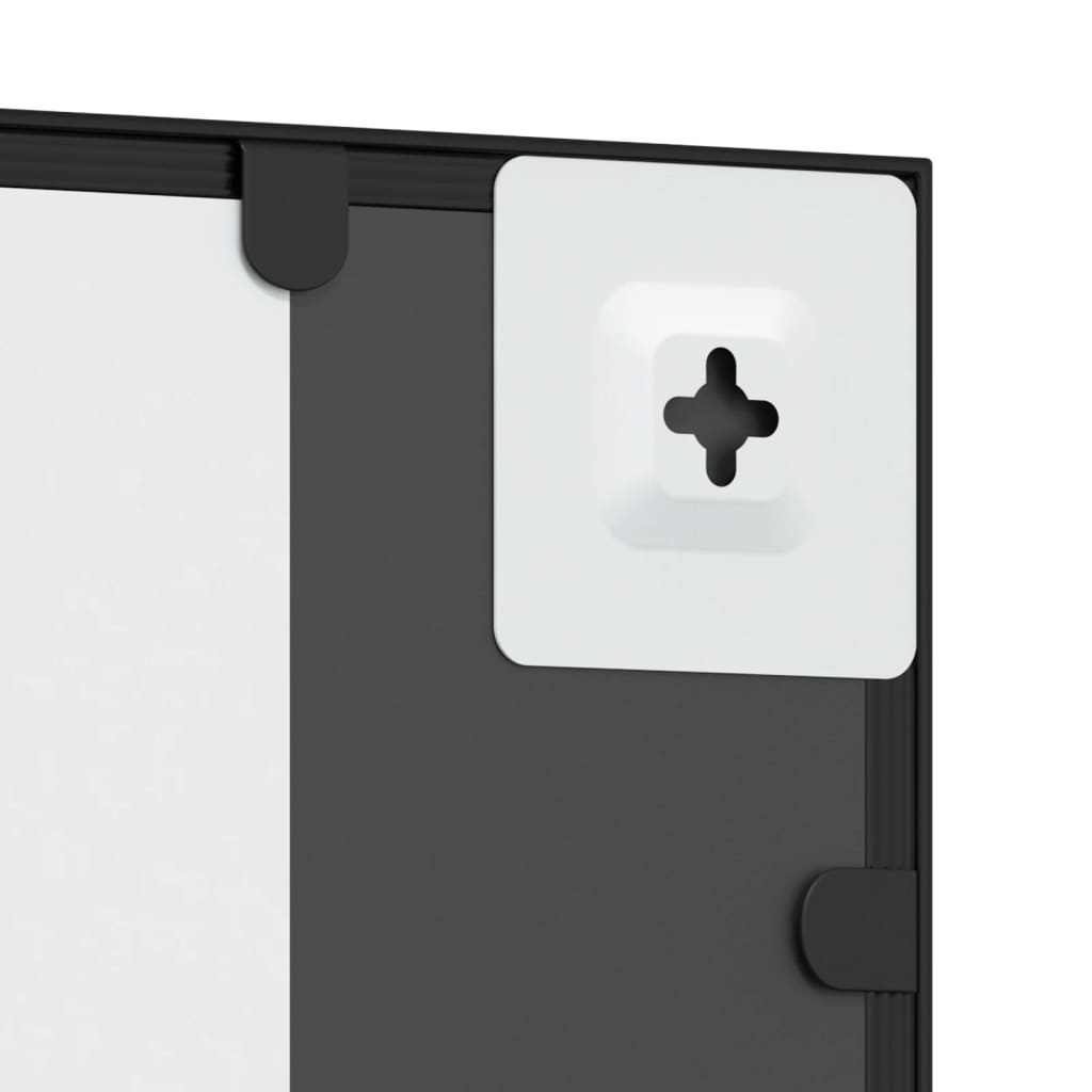 vidaXL Wall Mirror Black 50x60 cm Rectangle Iron
