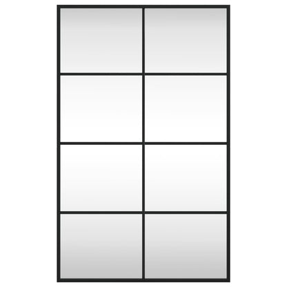 vidaXL Wall Mirror Black 50x80 cm Rectangle Iron