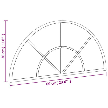 vidaXL Wall Mirror Black 60x30 cm Arch Iron