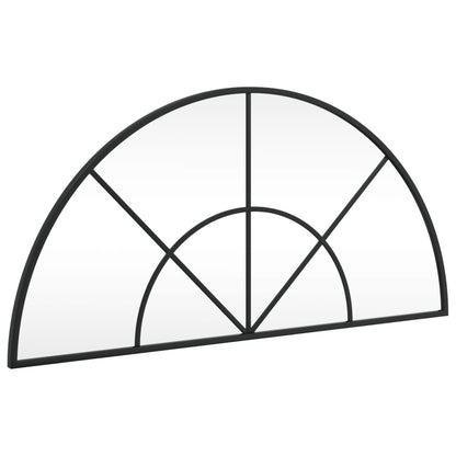 vidaXL Wall Mirror Black 80x40 cm Arch Iron