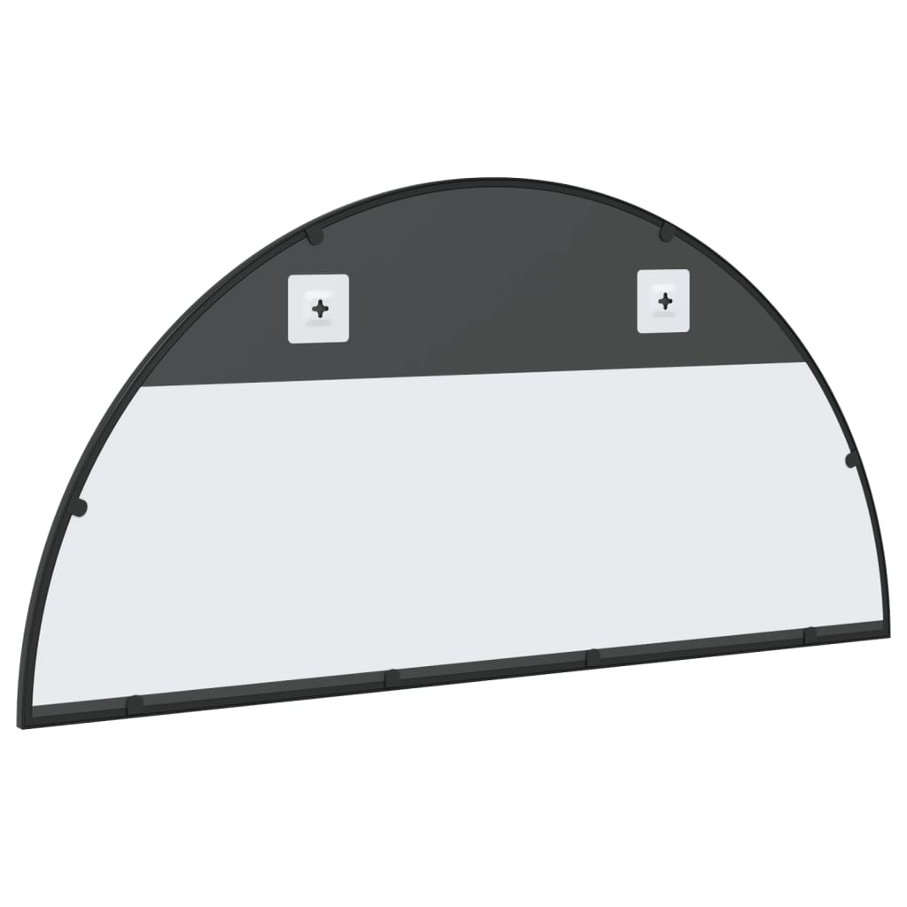 vidaXL Wall Mirror Black 100x50 cm Arch Iron