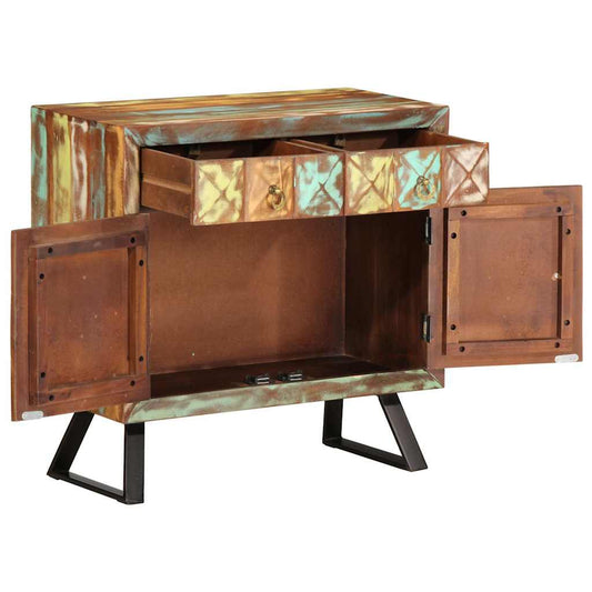 vidaXL Drawer Cabinet Multicolour 70x35x70 cm Solid Wood Reclaimed
