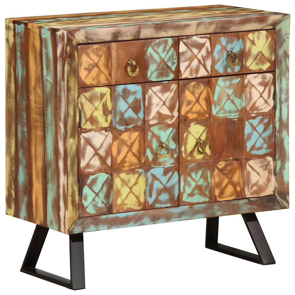 vidaXL Drawer Cabinet Multicolour 70x35x70 cm Solid Wood Reclaimed