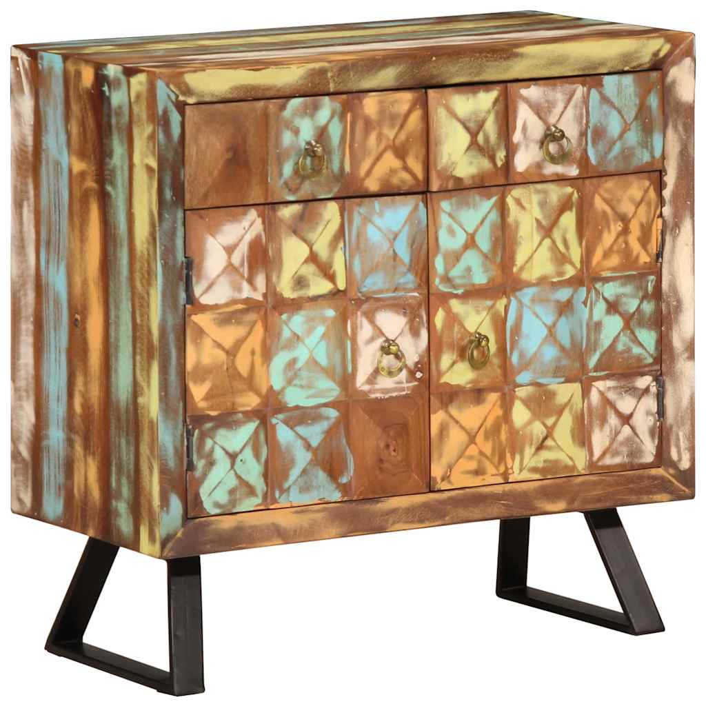 vidaXL Drawer Cabinet Multicolour 70x35x70 cm Solid Wood Reclaimed