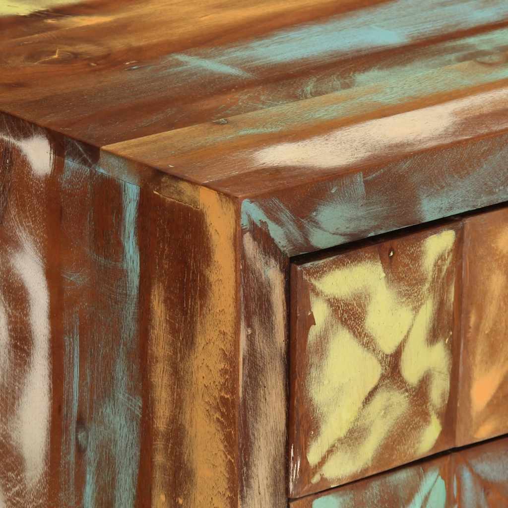 vidaXL Drawer Cabinet Multicolour 70x35x70 cm Solid Wood Reclaimed