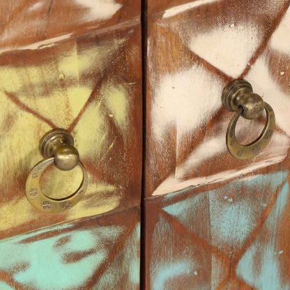 vidaXL Drawer Cabinet Multicolour 70x35x70 cm Solid Wood Reclaimed