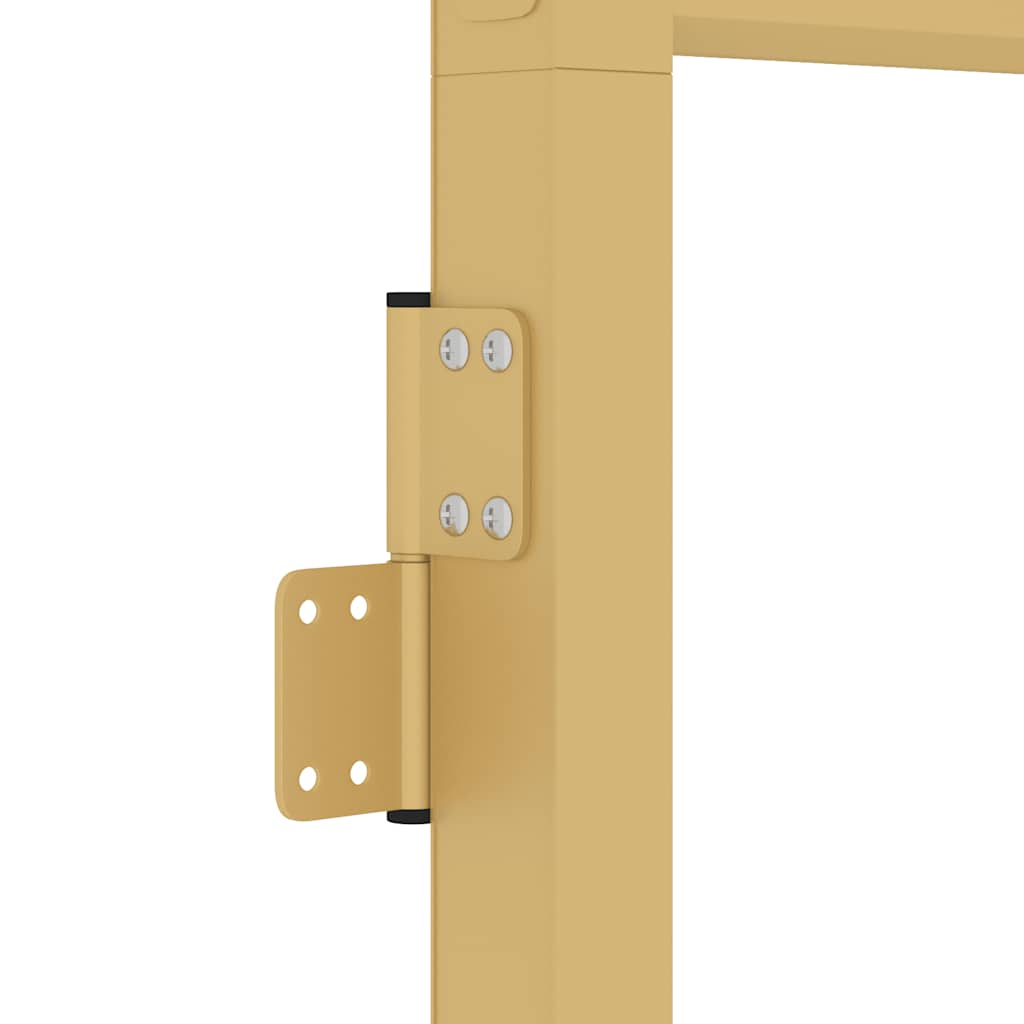 vidaXL Interior Door Slim Golden 76x201.5 cm Tempered Glass and Aluminium