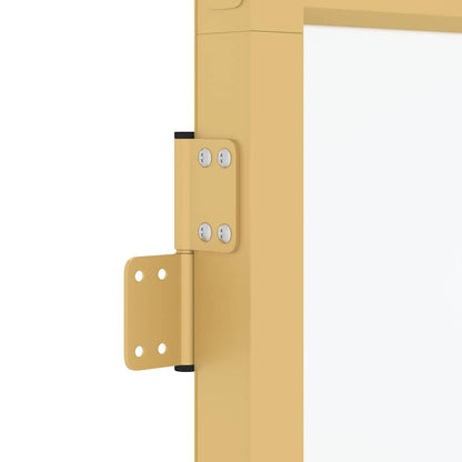 vidaXL Interior Door Slim Golden 76x201.5 cm Tempered Glass and Aluminium