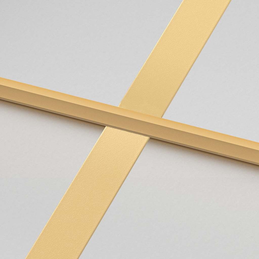 vidaXL Interior Door Slim Golden 76x201.5 cm Tempered Glass and Aluminium
