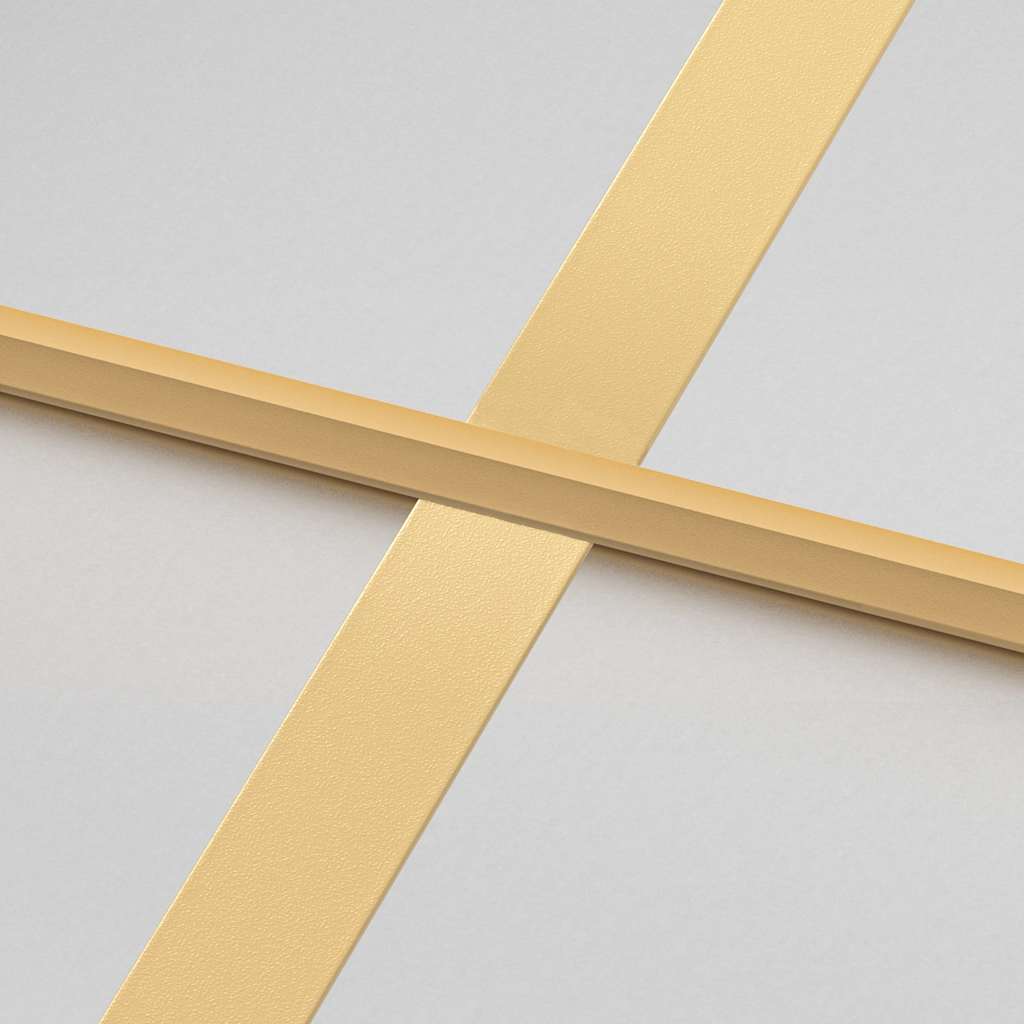 vidaXL Interior Door Slim Golden 83x201.5 cm Tempered Glass and Aluminium