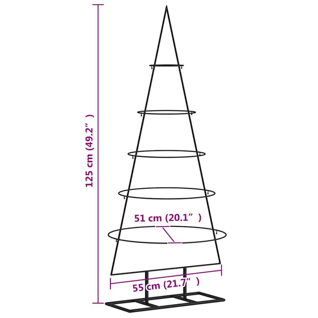 vidaXL | Metal Christmas Tree | with Stand 125 cm Powder-coated steel