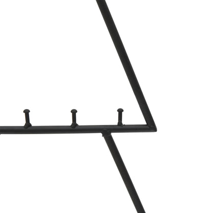 vidaXL Metal Christmas Tree | Black | Powder-coated steel | Medium | Hooks