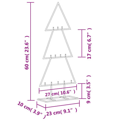 vidaXL Metal Christmas Tree | Black | Powder-coated steel | Medium | Hooks