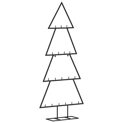 vidaXL Metal Christmas Tree | Black | Powder-coated steel | 90 cm | Hooks