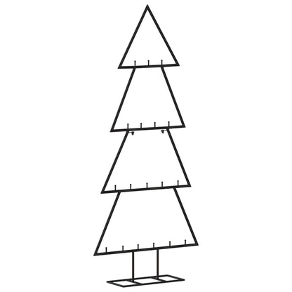 vidaXL Metal Christmas Tree | Black | Powder-coated steel | 90 cm | Hooks