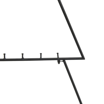 vidaXL Metal Christmas Tree | Black | Powder-coated steel | 90 cm | Hooks