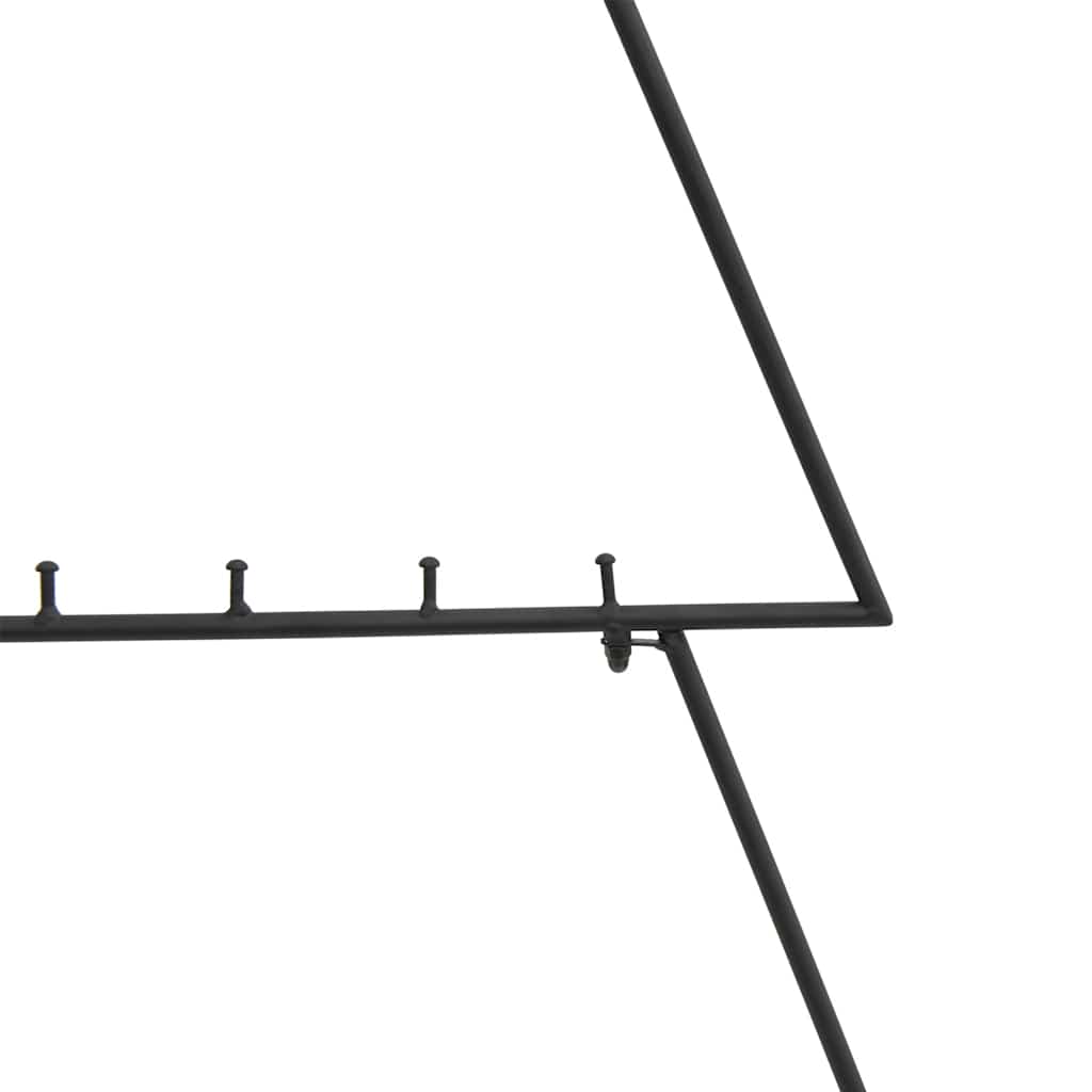 vidaXL Metal Christmas Tree | Black | Powder-coated steel | Medium | Hooks