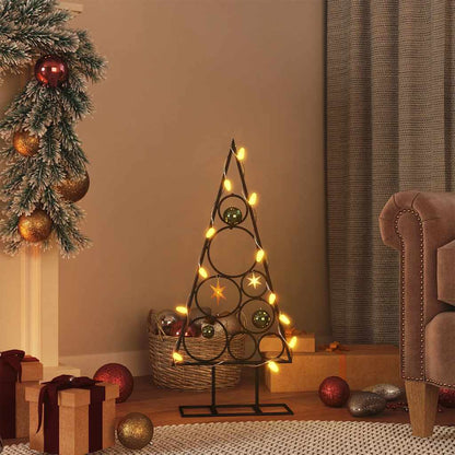vidaXL Metal Christmas Tree for Decoration Black 60 cm