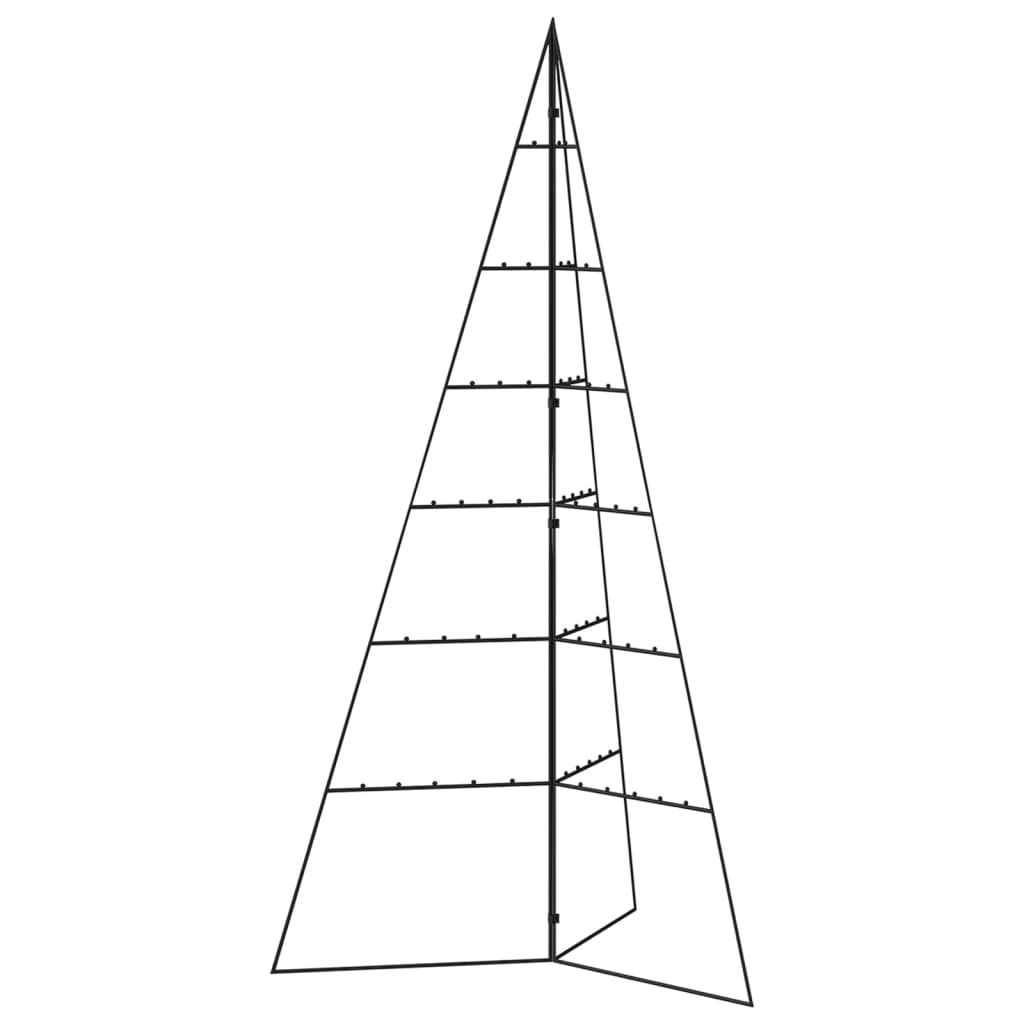 vidaXL Metal Christmas Tree | Black | Powder-coated steel | 140 cm | Foldable