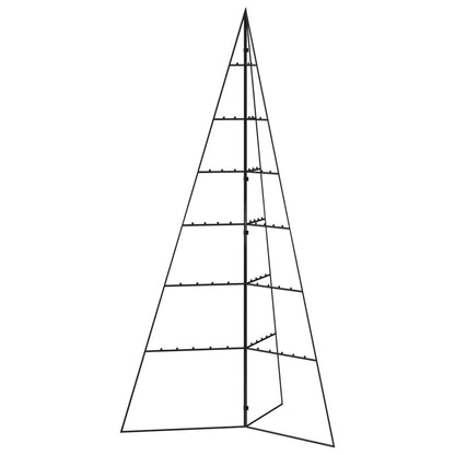 vidaXL Metal Christmas Tree | Black | Powder-coated steel | 140 cm | Foldable