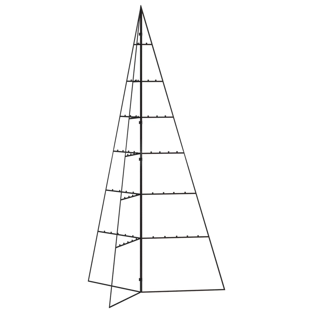 vidaXL Metal Christmas Tree | Black | Powder-coated steel | 140 cm | Foldable
