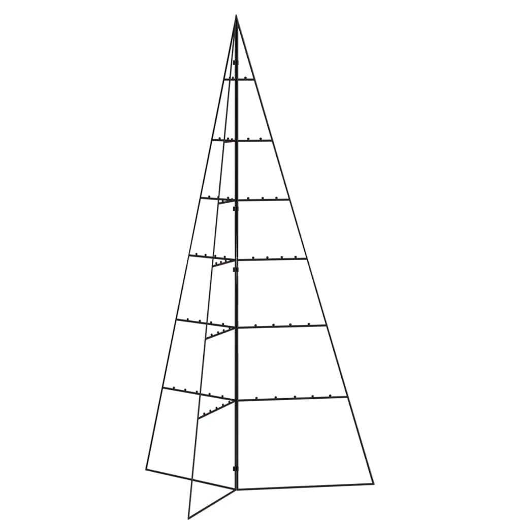 vidaXL Metal Christmas Tree | Black | Powder-coated steel | 140 cm | Foldable