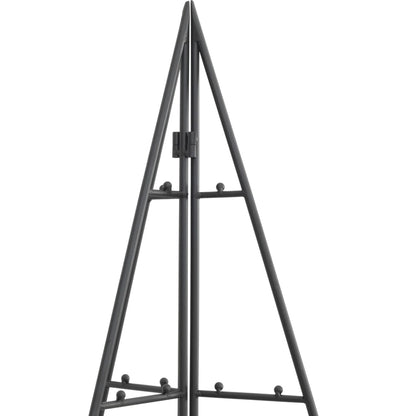vidaXL Metal Christmas Tree | Black | Powder-coated steel | 140 cm | Foldable